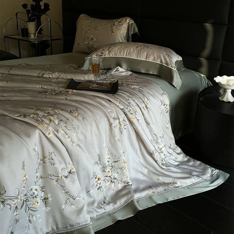 premium bed linen Breathable & Soft 600TC Eucalyptus Lyocell Bedding Set - Grey