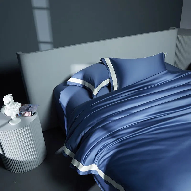 premium bed sheets Egyptian Cotton 4PCS Bedding Set - Blue