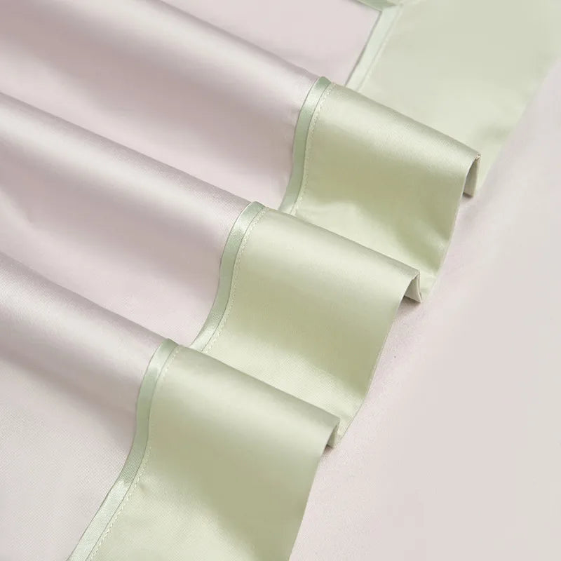 premium bed sheets   Egyptian Cotton Embroidered Patchwork Bedding Set - Lilac