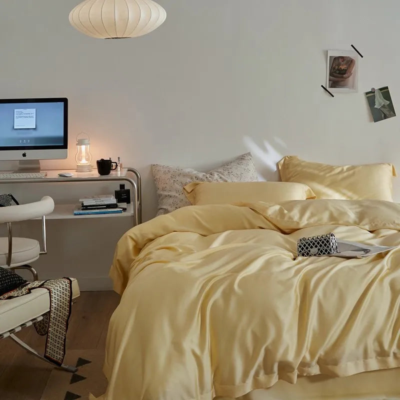 premium bed sheets Premium Eucalyptus Lyocell Bed Sheet Set - Yellow