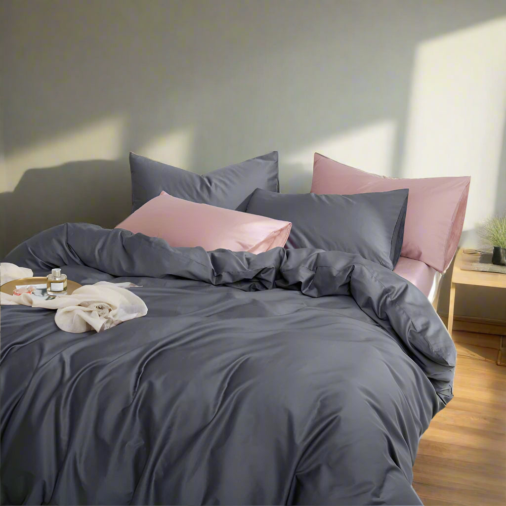 premium bed sheets Silky Soft Pure Egyptian Cotton Bedding Set - Gray