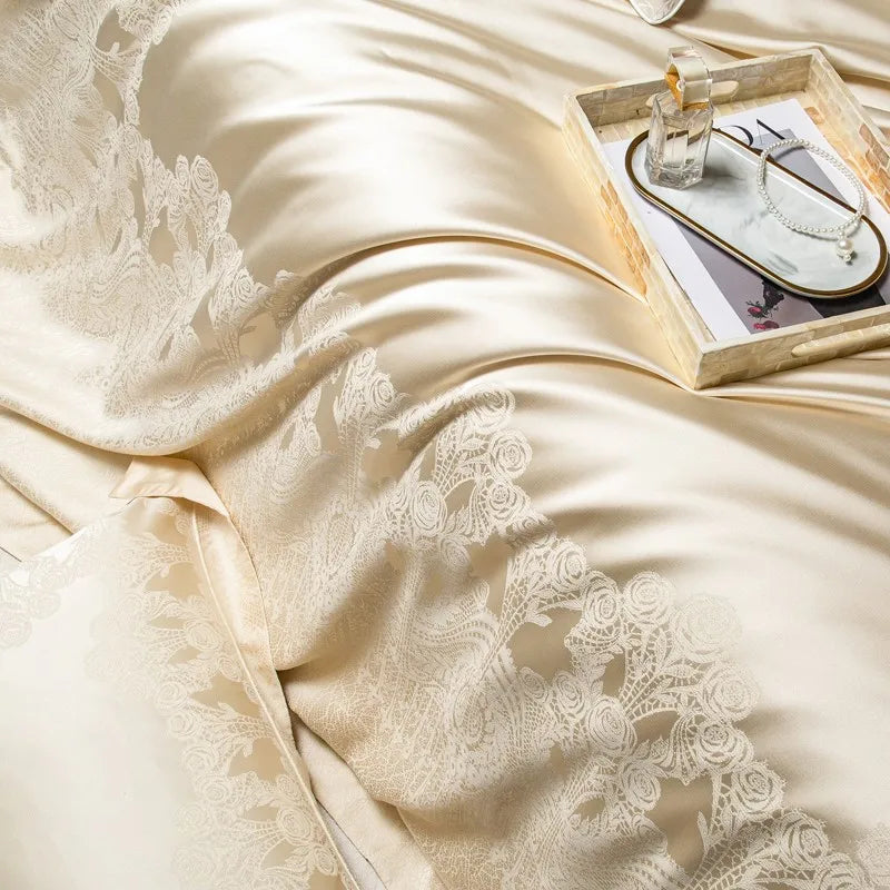 premium linen 1000TC Luxurious Satin Egyptian Cotton Bed Sheet Set