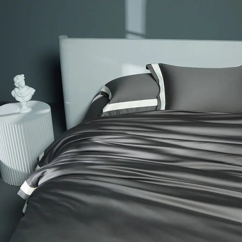 premium sheets Egyptian Cotton 4PCS Bedding Set - Black