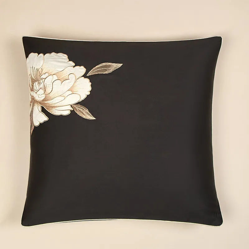 premium sheets Egyptian Cotton Embroidered Patchwork Bedding Set - Black