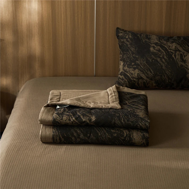 textured 100% cotton blanket folded